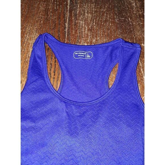 Large be insired Blue Sleeveless Racerback Pullover Tank Top Casual Athletic - Picture 2 of 3